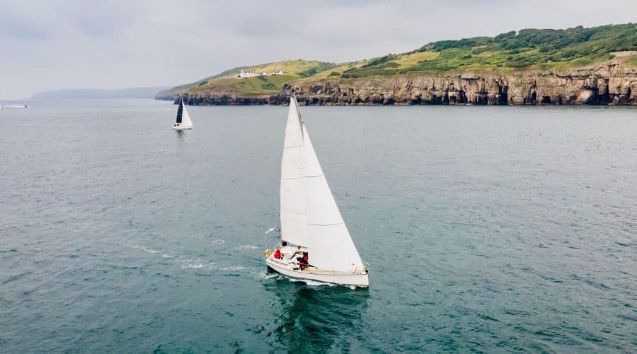 sailboat on uk south coast